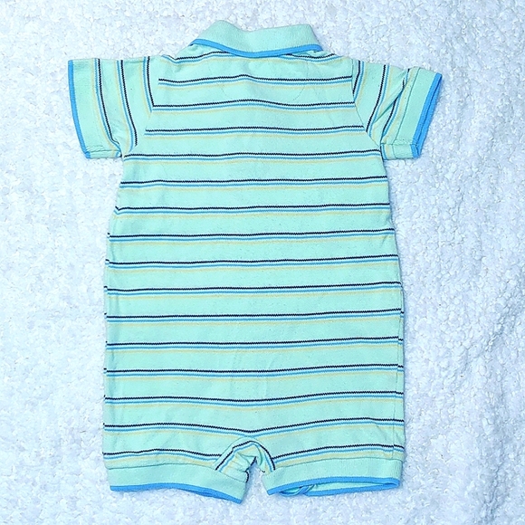 Bundle of Boy's 3-6mo Striped Rompers - Picture 7 of 12